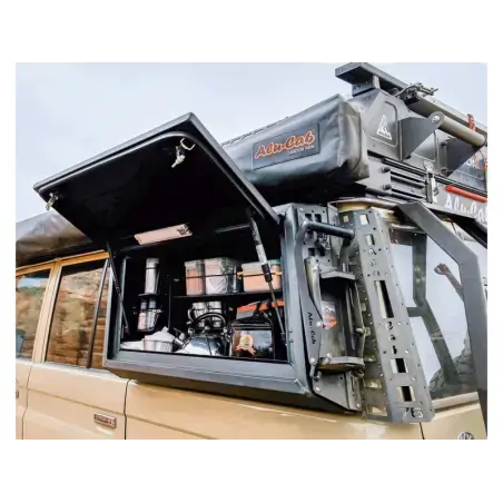 Kit d'aménagement cuisine pour coffre de rangement latéral gauche Toyota GRJ76 Alu-Cab